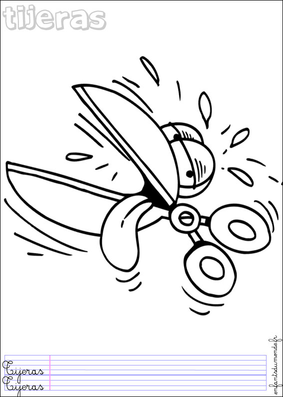 coloriage ciseaux 1